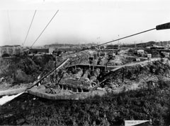 Les fondations de la prise d'eau et de la centrale de Shawinigan-3