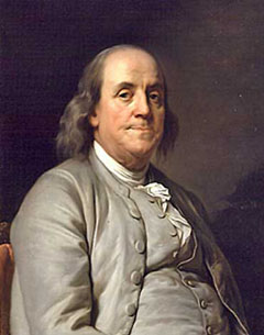 Painting of Benjamin Franklin