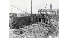 Partial view of the headrace directing water to the No 2 intake